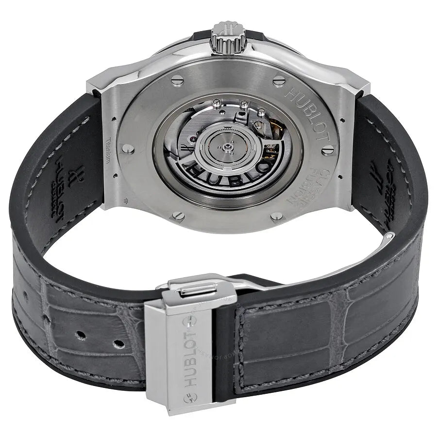 Hublot Black Dial Leather Watch - Hình 3