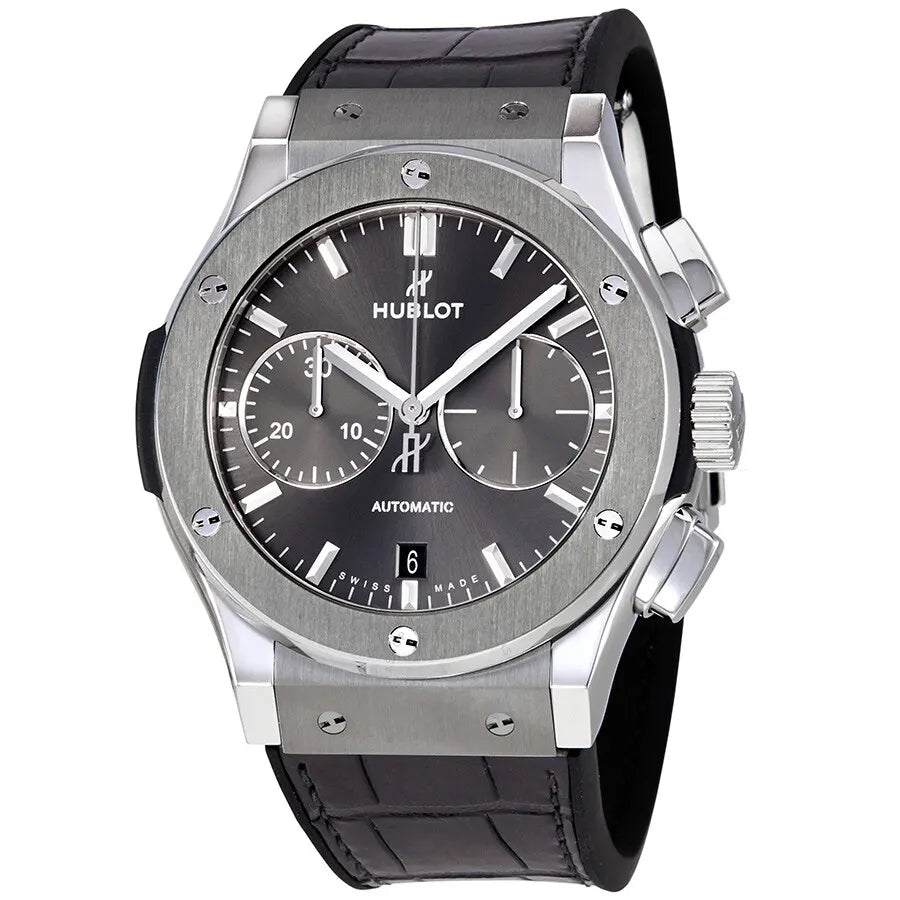 Hublot Grey Leather Chronograph