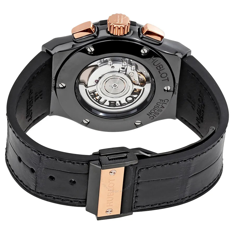 leather Hublot Black Ceramic Rose Gold - Hình 3