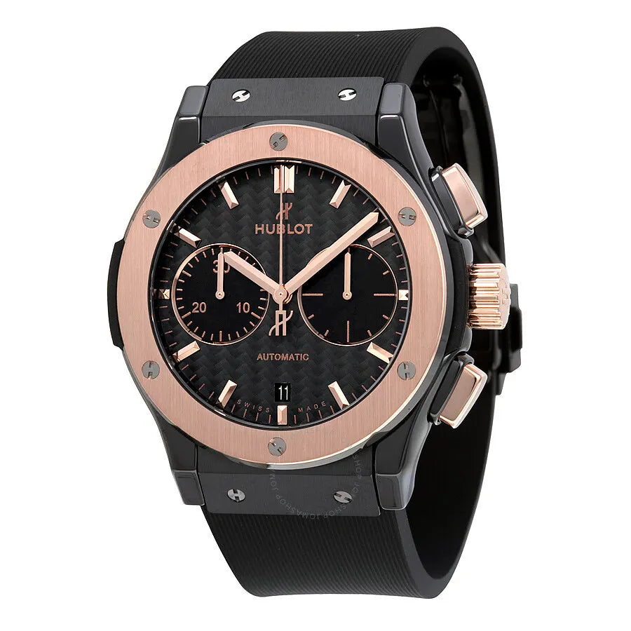 rubber chronograph Hublot Black Magic Rose Gold