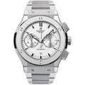 Hublot White Dial Steel Chronograph
