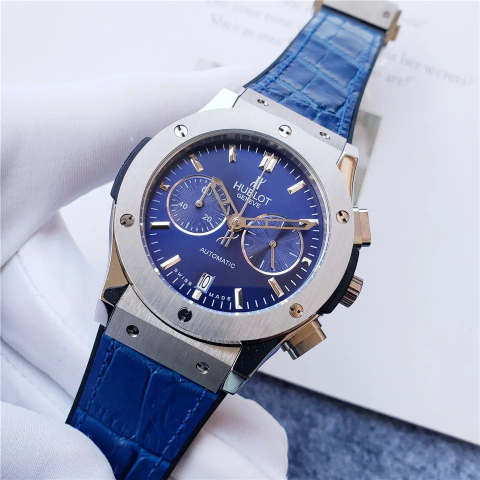 Hublot Blue Chronograph Watch - Hình 6