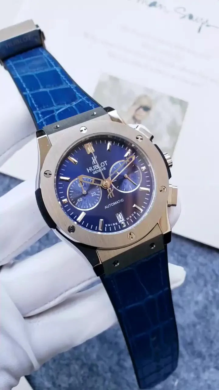 Hublot Blue Chronograph Watch