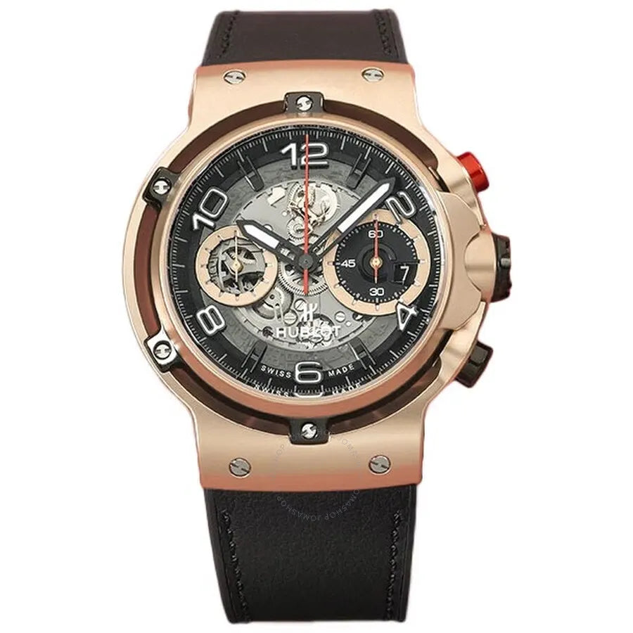Hublot Gold Black Skeleton Dial