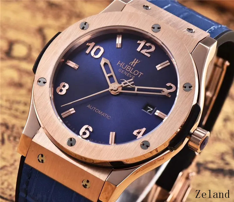 Hublot Rose Gold Blue Watch