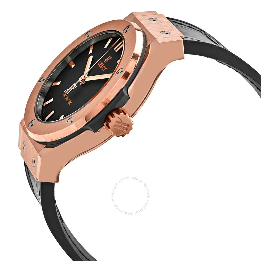 classic Hublot Rose Gold Black Dial