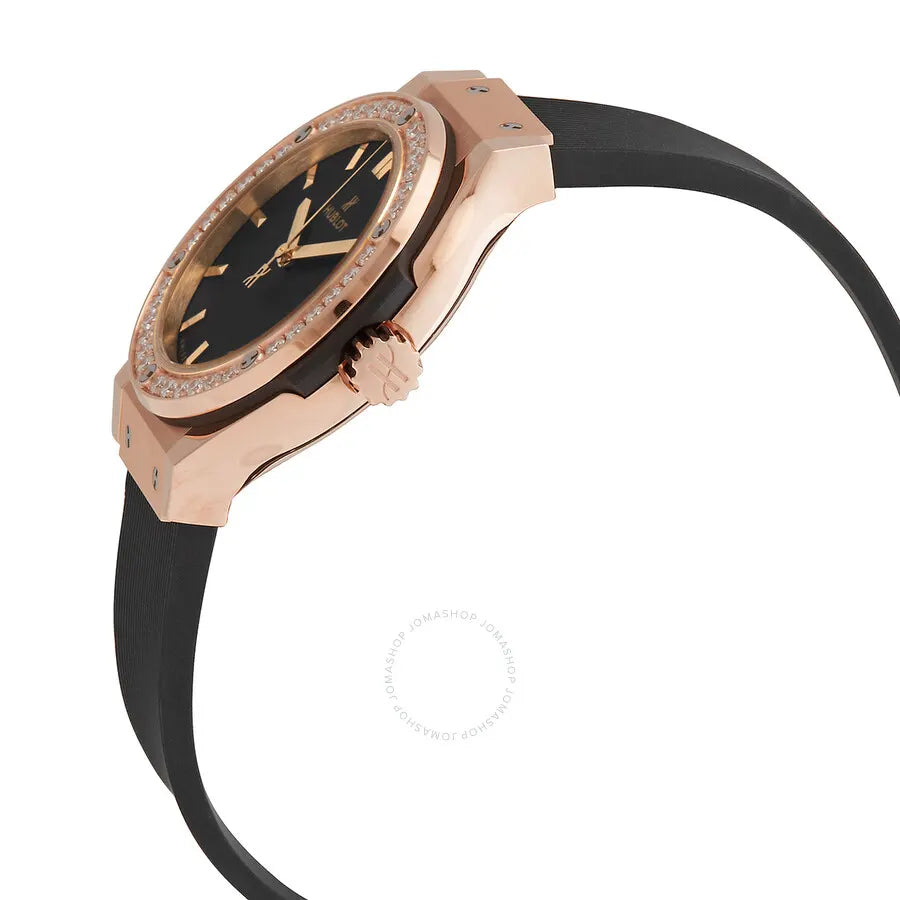 Hublot Rose Gold Diamond Black - Hình 2
