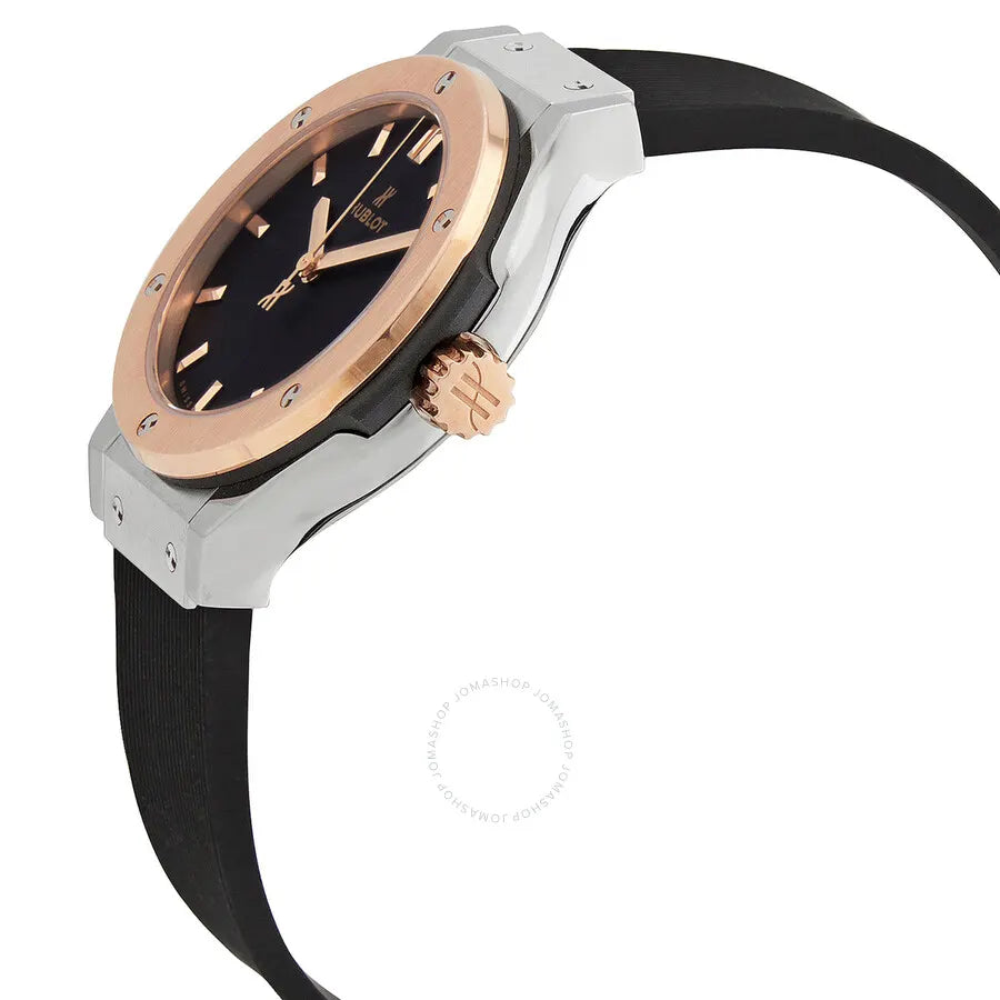 classic Hublot Rose Gold Rubber Watch - Hình 2