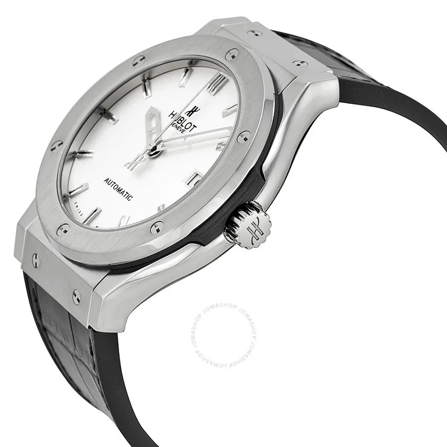 Hublot White Dial Alligator - Hình 2