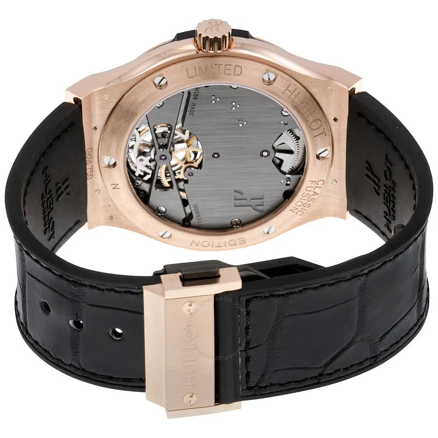 black Hublot Rose Gold Tourbillon - Hình 3