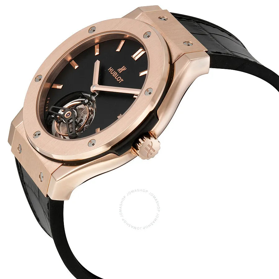 black Hublot Rose Gold Tourbillon - Hình 2