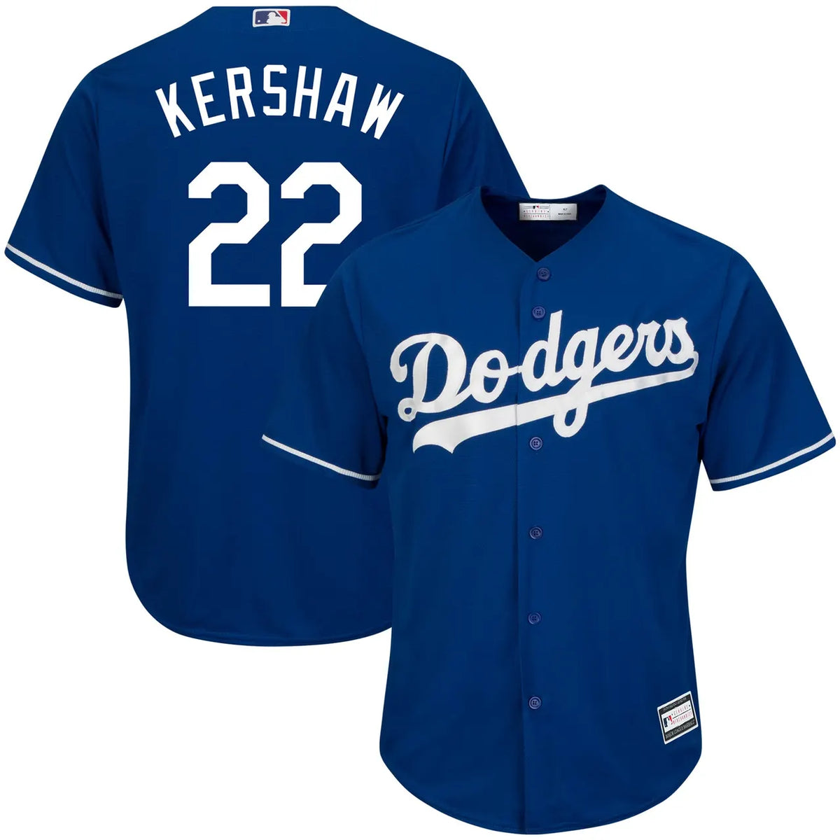 authentic Majestic Kershaw Dodgers Blue Jersey - Hình 2