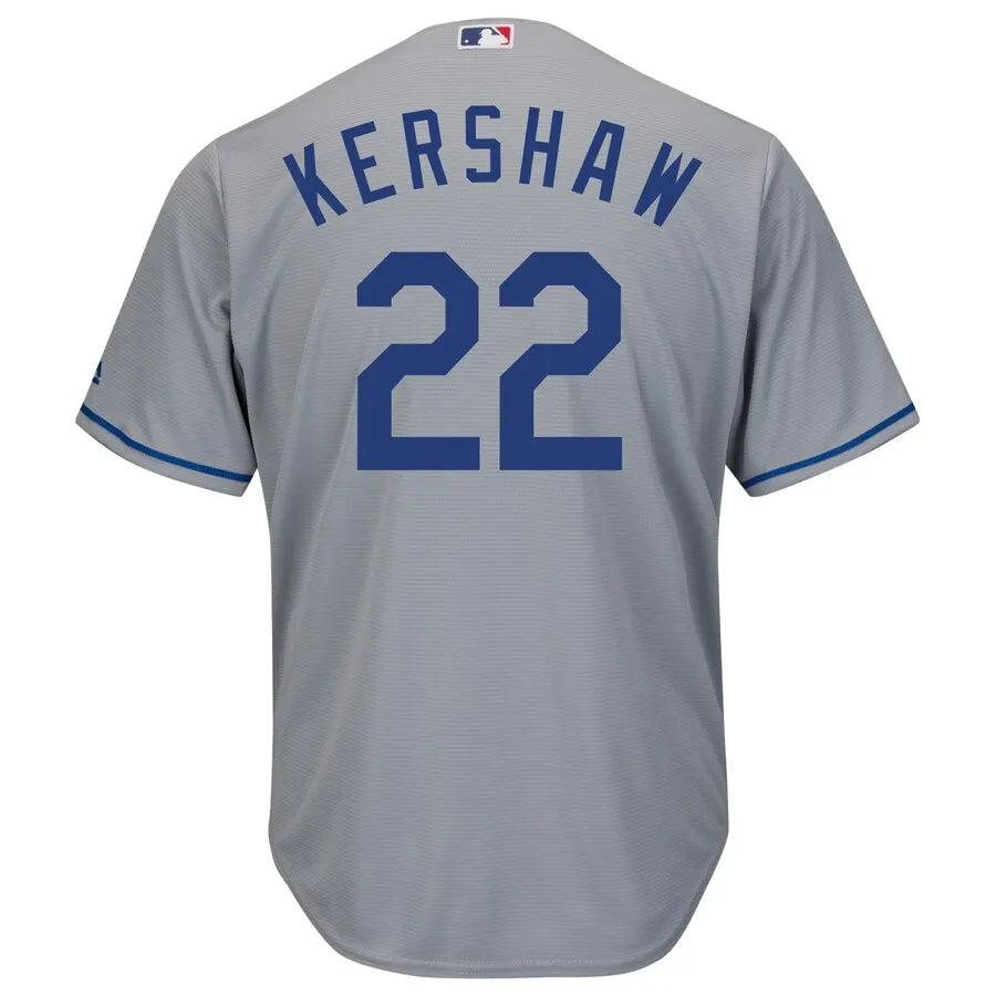 Kershaw Dodgers Gray Road Jersey - Hình 3