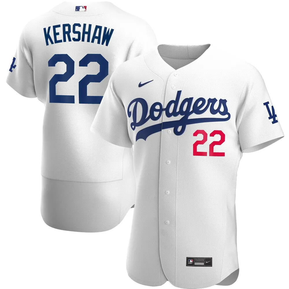 nike home Kershaw Dodgers White Jersey