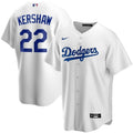 Kershaw #22 Dodgers White Jersey