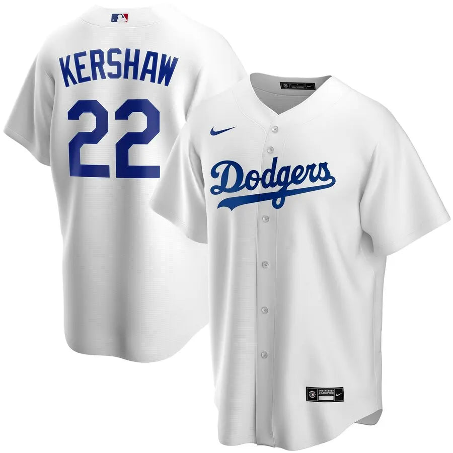 Kershaw Dodgers White Jersey nike
