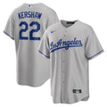 Kershaw #22 Dodgers Gray Jersey