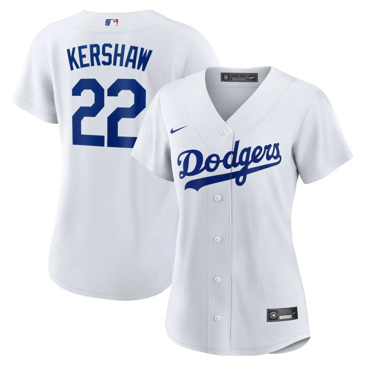 Kershaw Dodgers Women's White Jersey