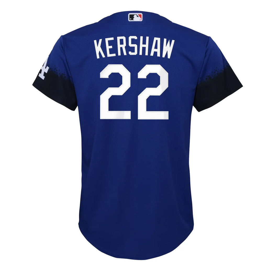 Kershaw Dodgers Blue Alternate Jersey - Hình 4