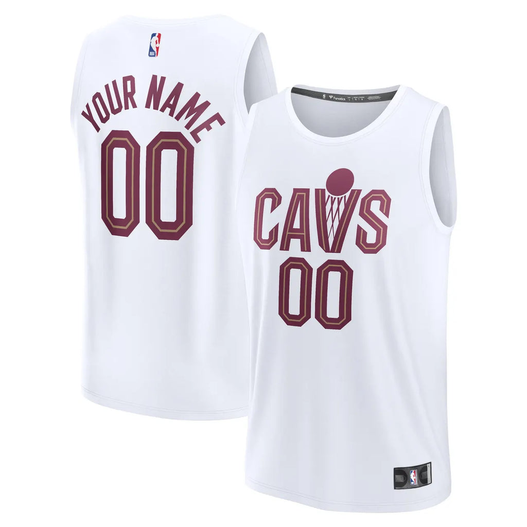 Fanatics Cavaliers White Custom Jersey