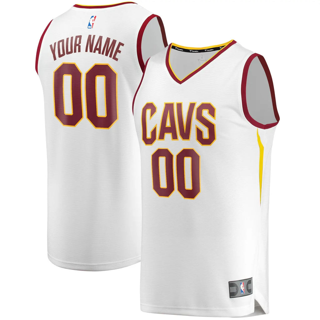 Fanatics Cavs White Custom Jersey - Hình 2