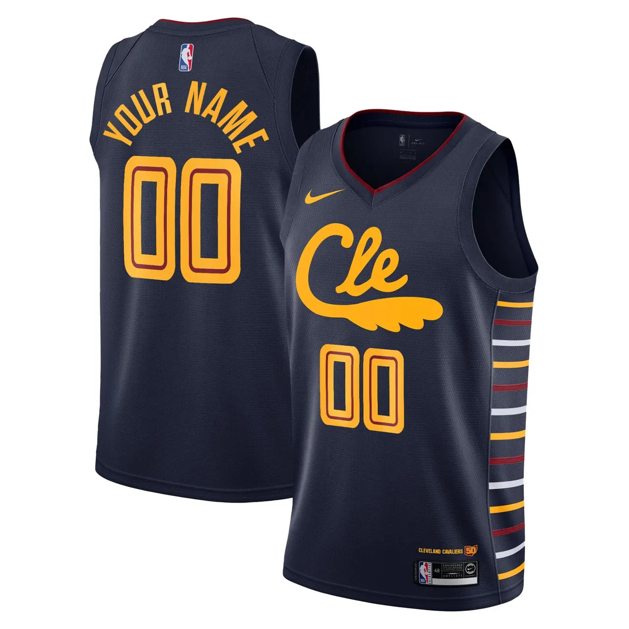 nike Cavaliers Navy Custom Jersey - Hình 2