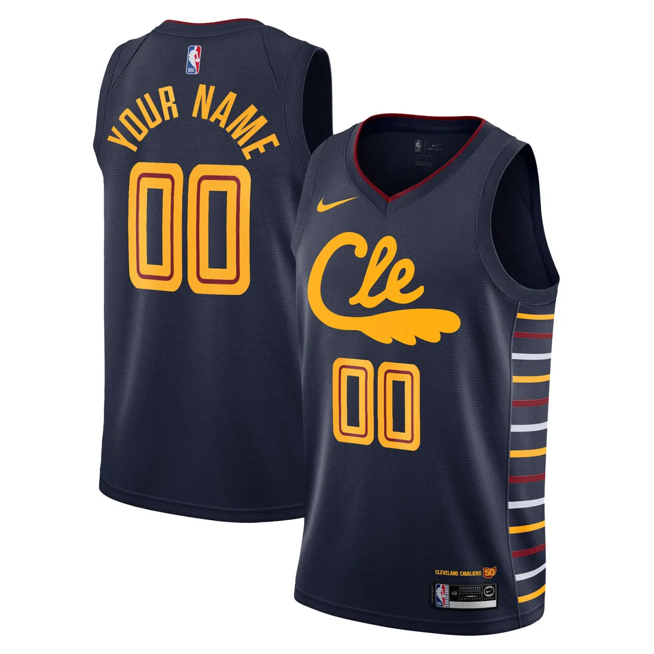 nike Cavaliers Navy Custom Jersey