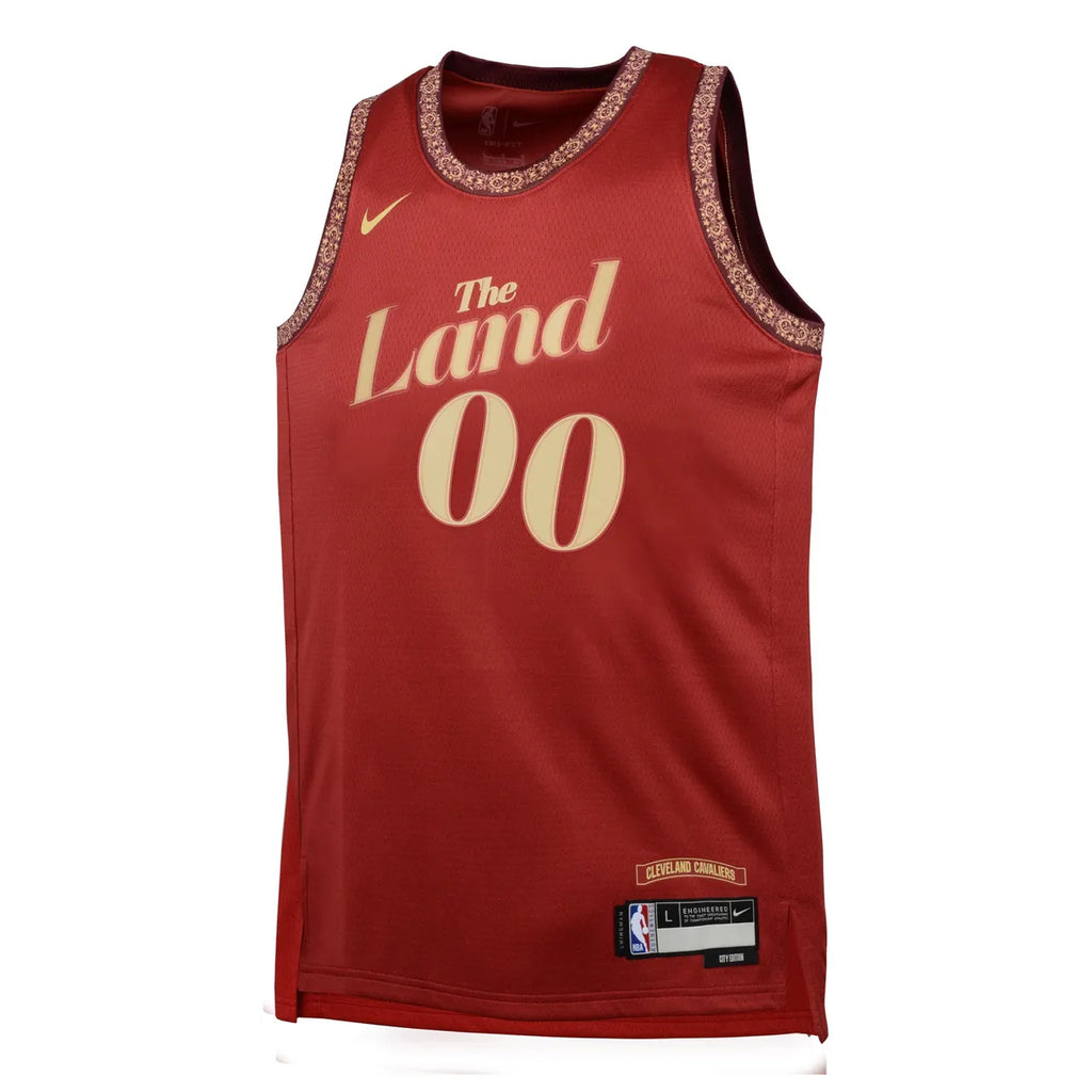 land Nike Cavs Maroon Custom Jersey - Hình 2