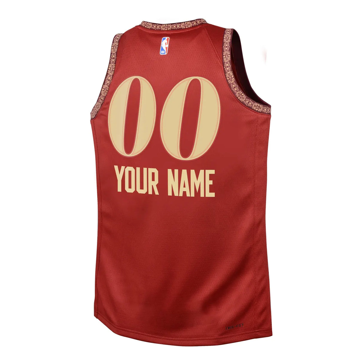 land Nike Cavs Maroon Custom Jersey - Hình 3