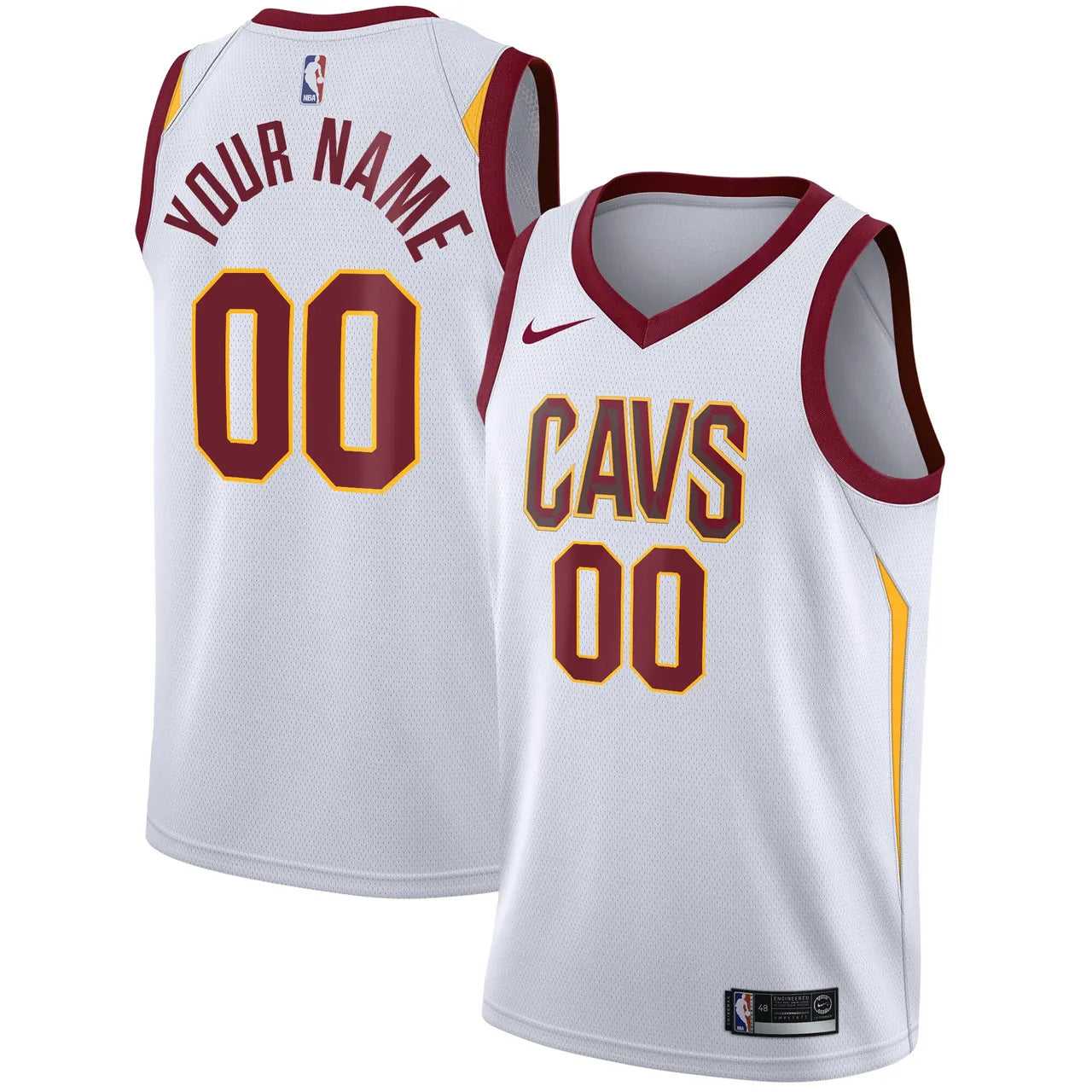 Cavs White Custom Jersey - Hình 2
