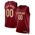 nike icon Cavs Maroon Custom Jersey