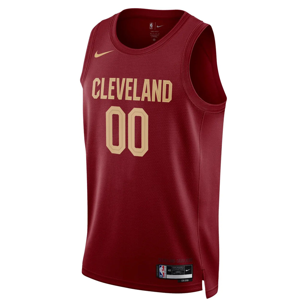 nike icon Cavs Maroon Custom Jersey - Hình 2