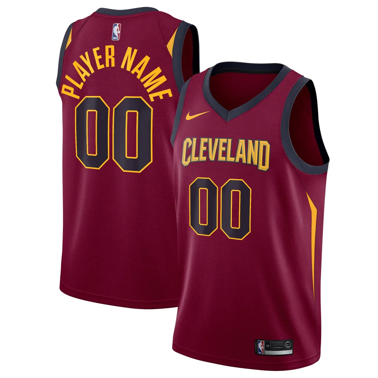 Cleveland Cavaliers Maroon Custom Jersey - Hình 2