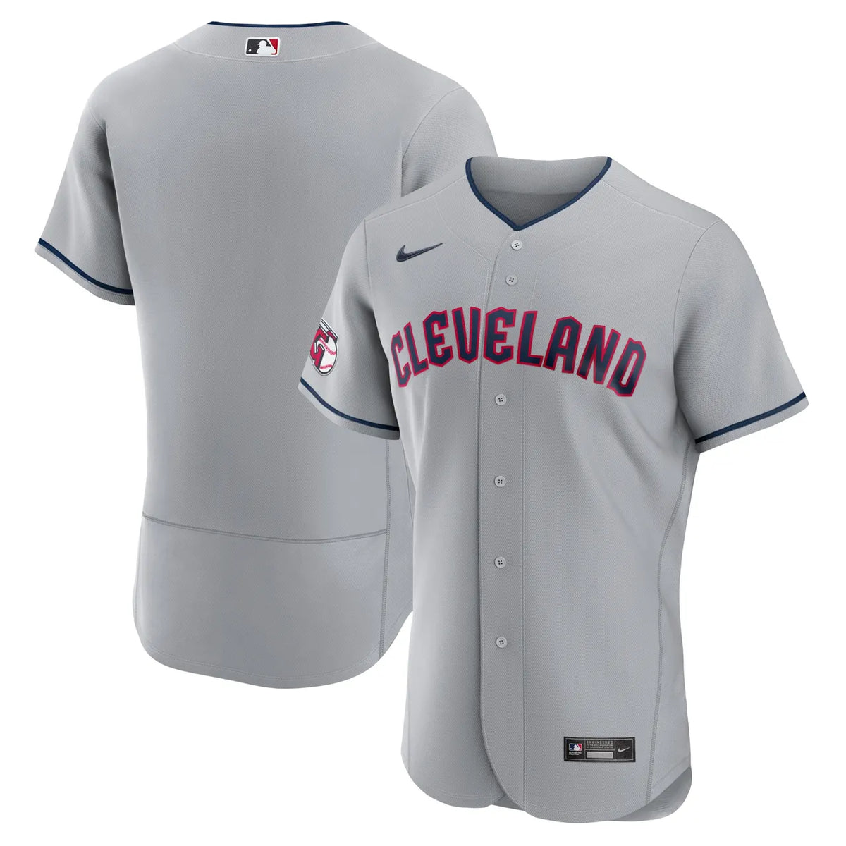 nike Indians Gray Road Jersey