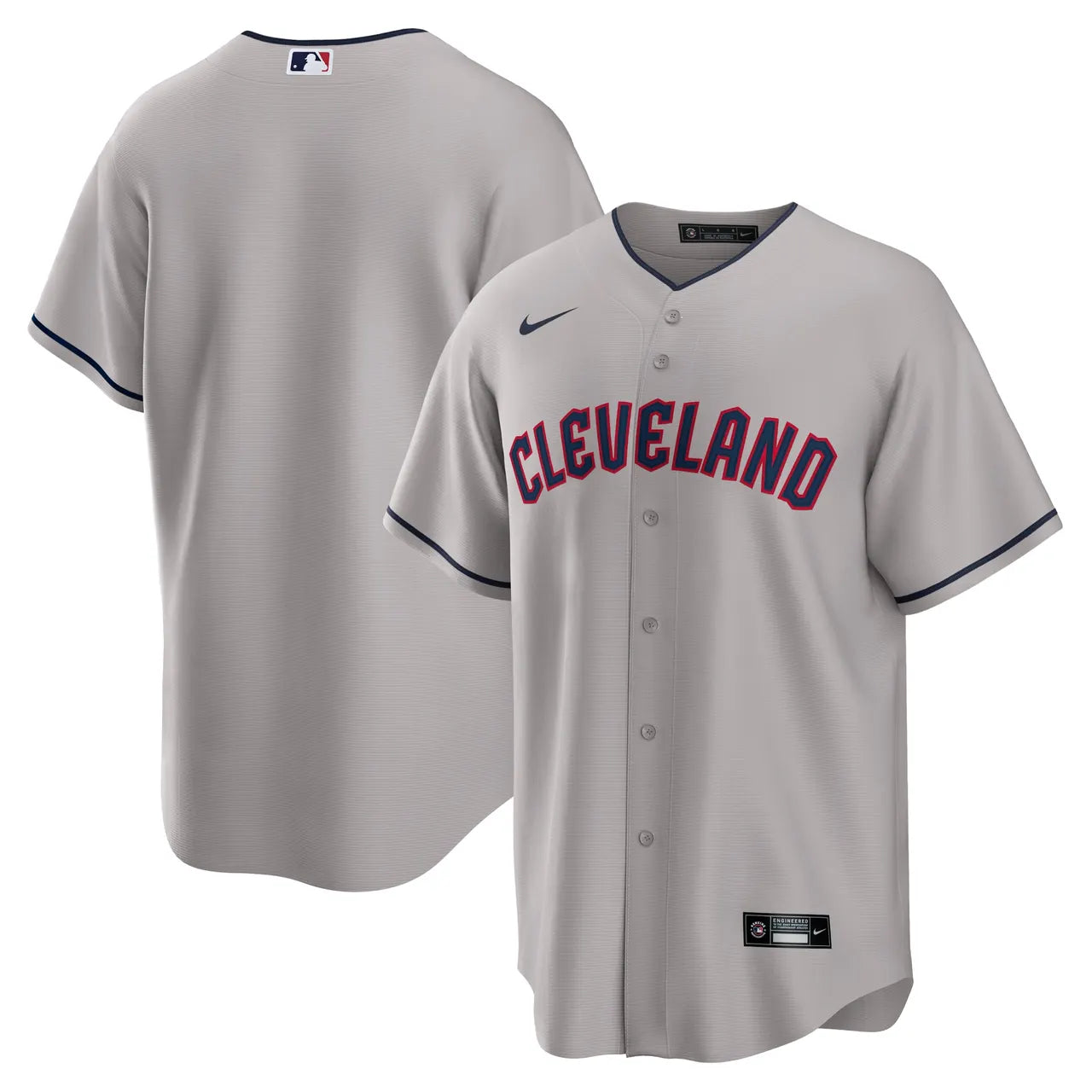 Indians Gray Road Jersey