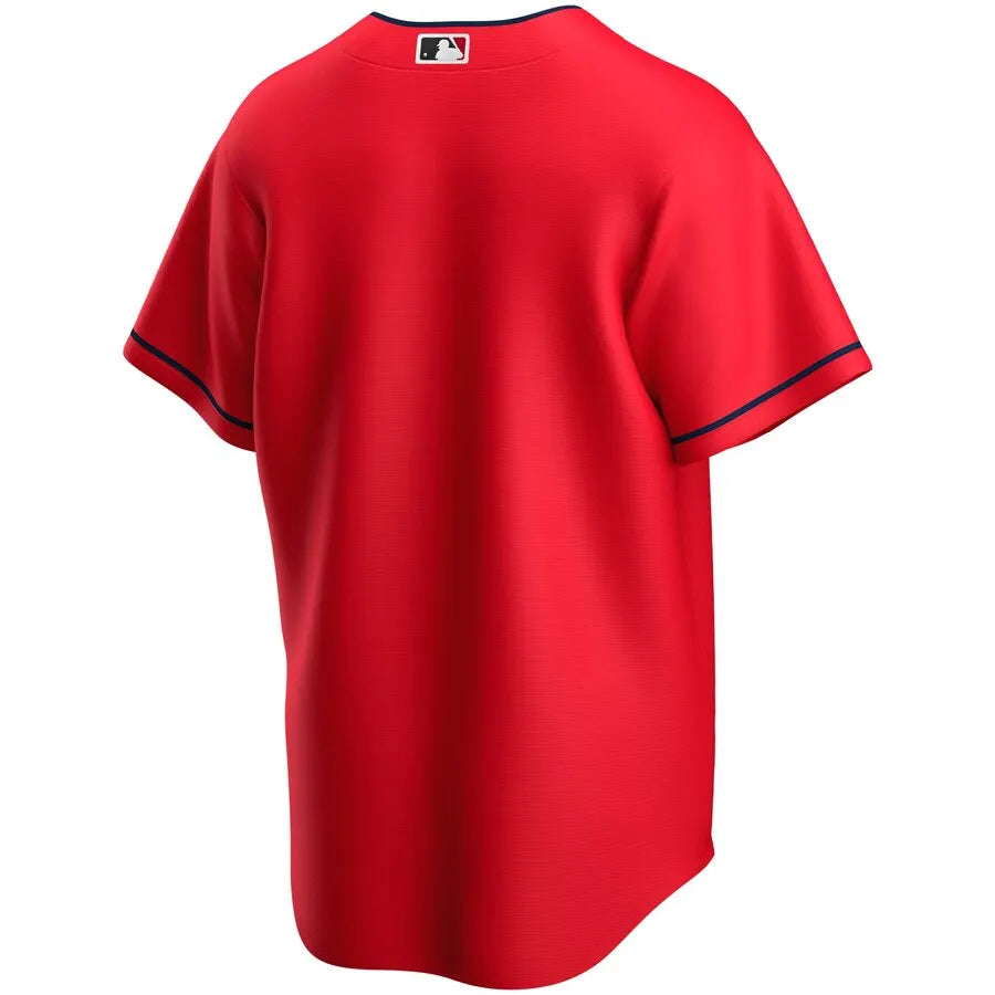 Indians Red Baseball Jersey - Hình 3