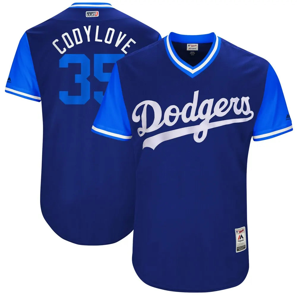 codylove Dodgers Majestic Blue Jersey