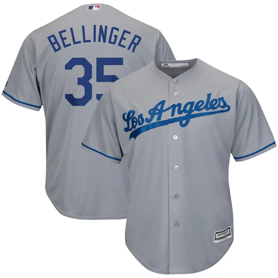 majestic Bellinger Dodgers Gray Jersey