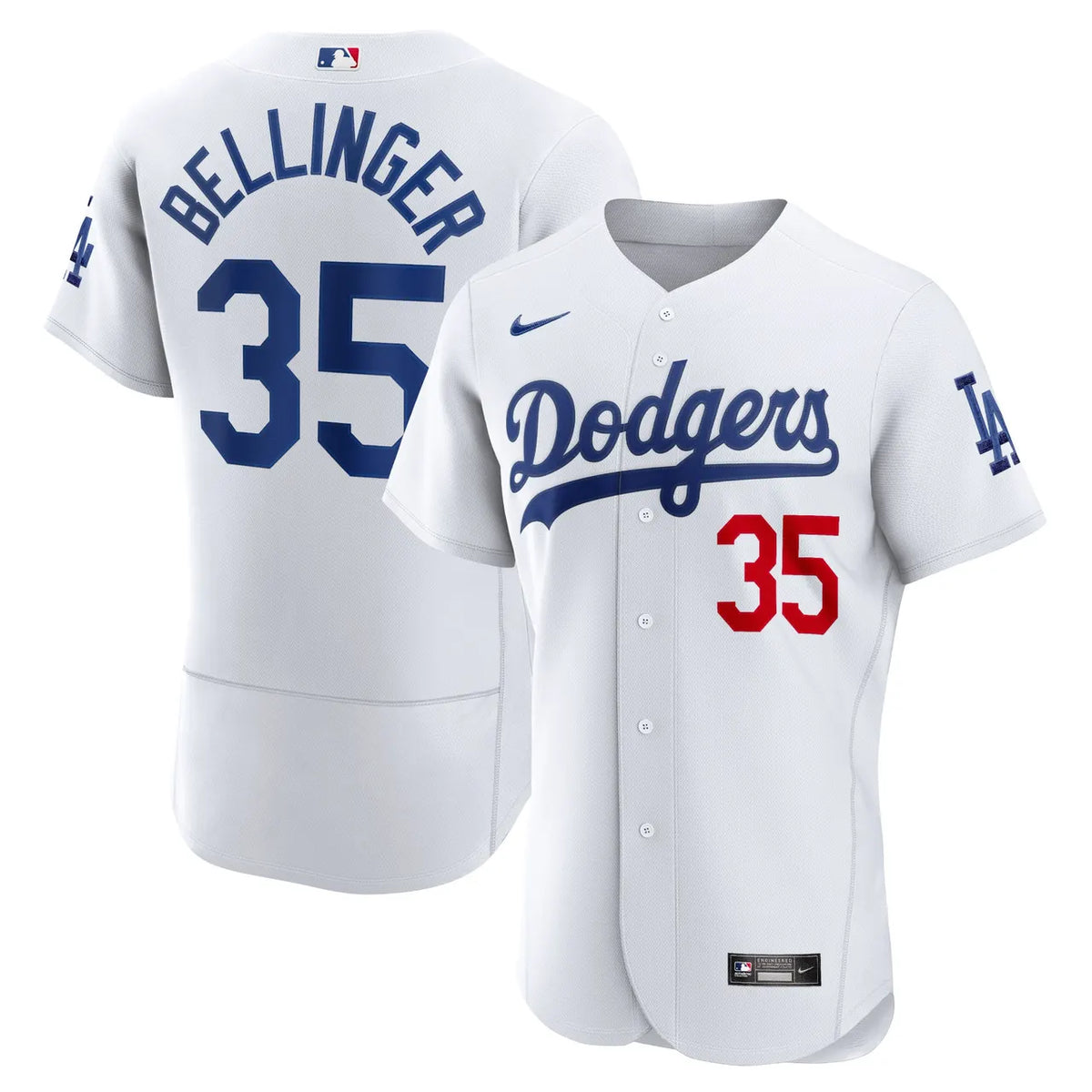 authentic Nike Bellinger Dodgers White Jersey