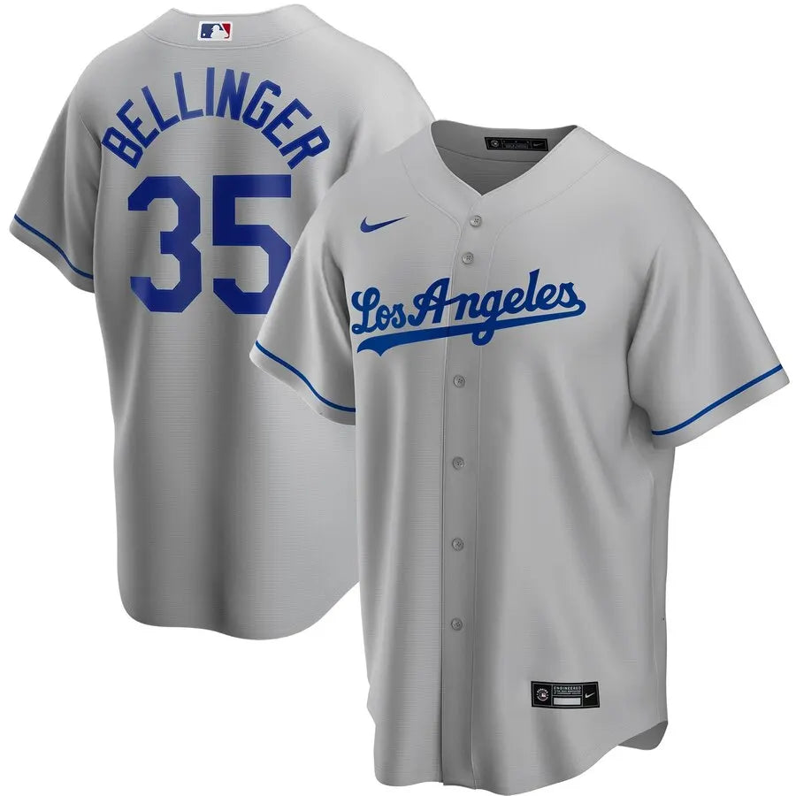 nike Bellinger Dodgers Gray Jersey