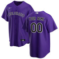 nike personalize Rockies Purple Custom Jersey