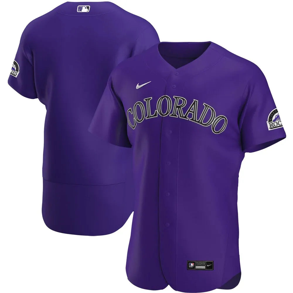 mlb Nike Rockies Purple Jersey
