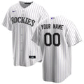 Rockies White Pinstripe Custom Jersey nike