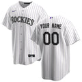 nike Rockies White Pinstripe Custom Jersey