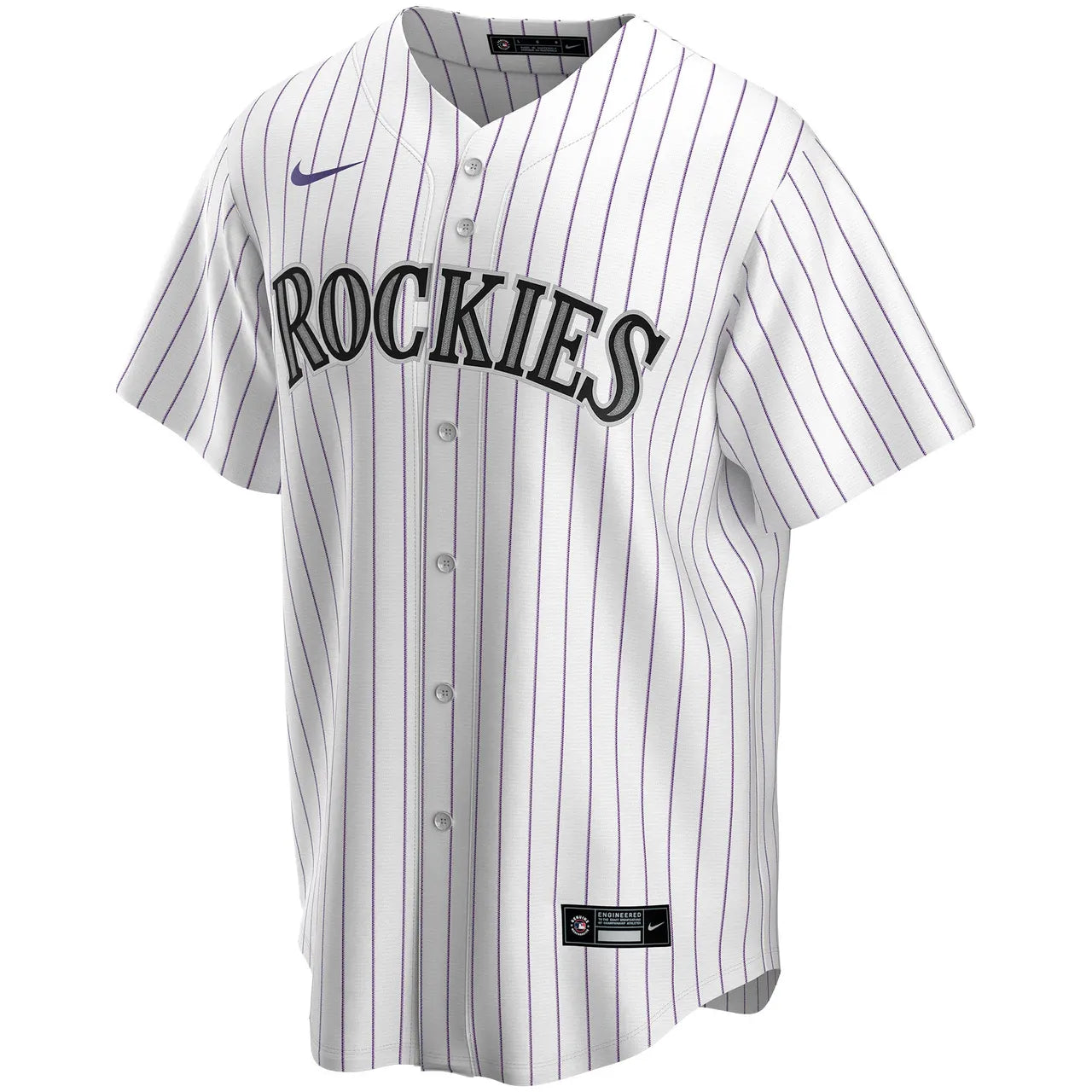 nike Rockies White Pinstripe Custom Jersey - Hình 3