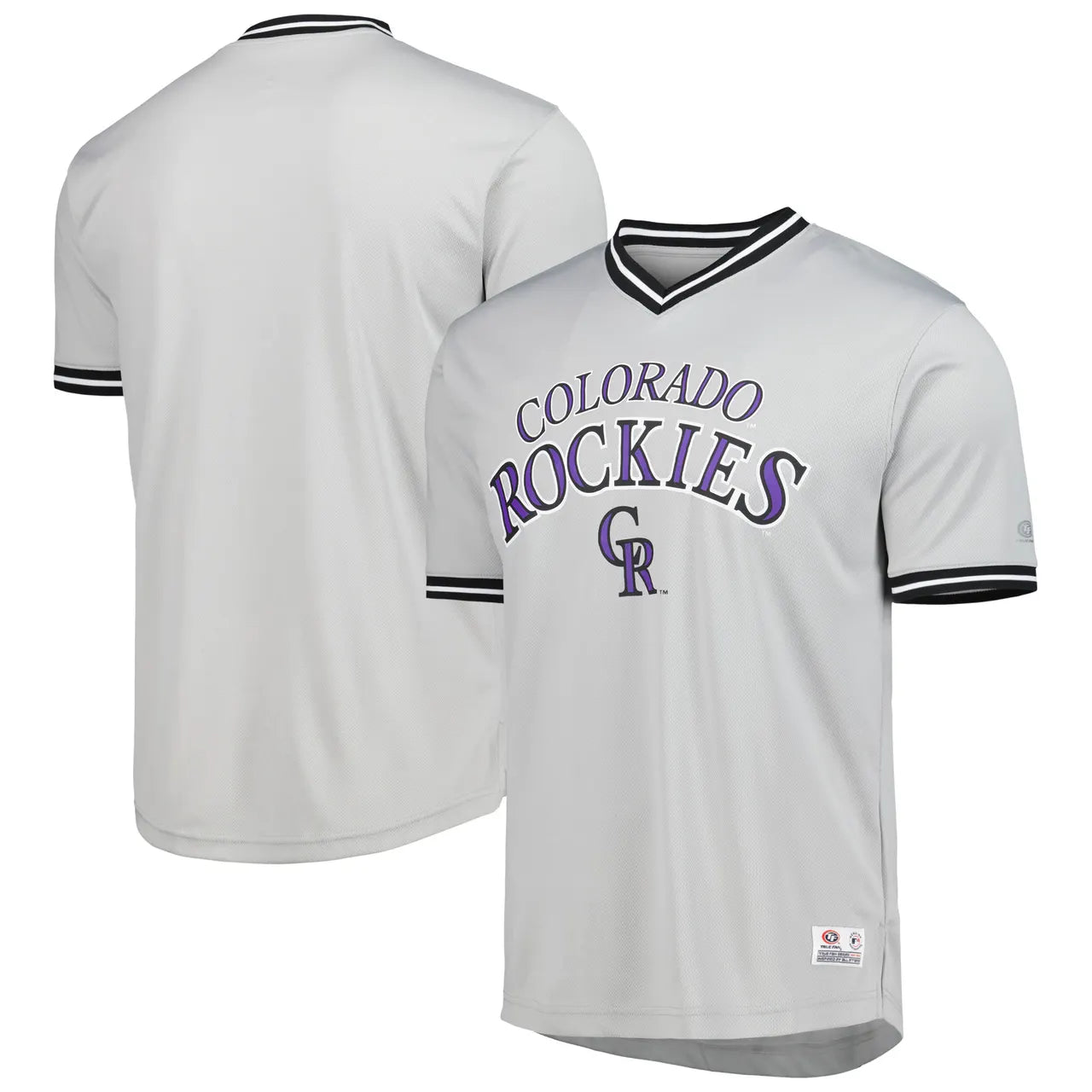 Rockies Gray V-Neck Jersey - Hình 2