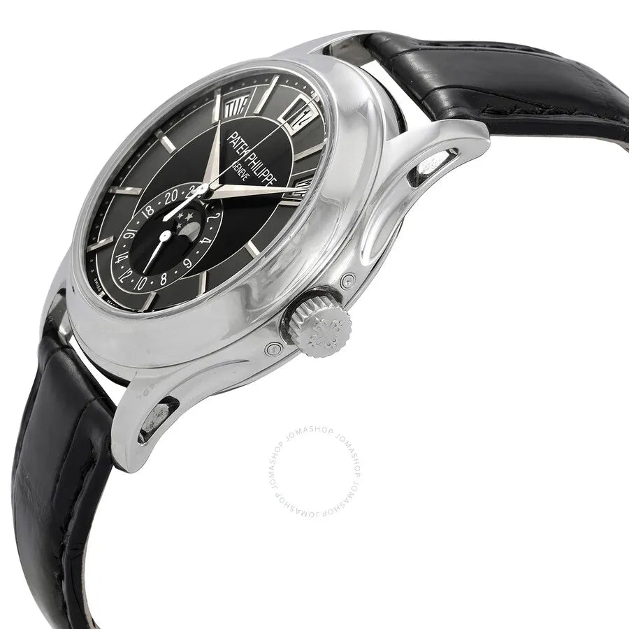Patek Philippe Black Dial Leather complications - Hình 2