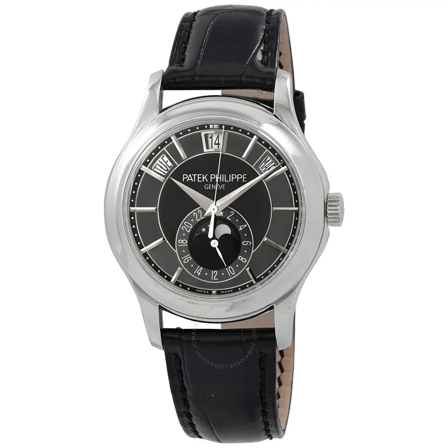 Patek Philippe Black Dial Leather complications