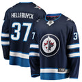 fanatics Hellebuyck Jets Navy Jersey