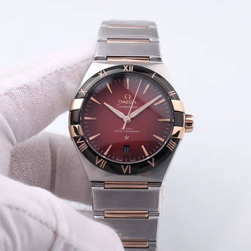 Omega Burgundy Dial Watch